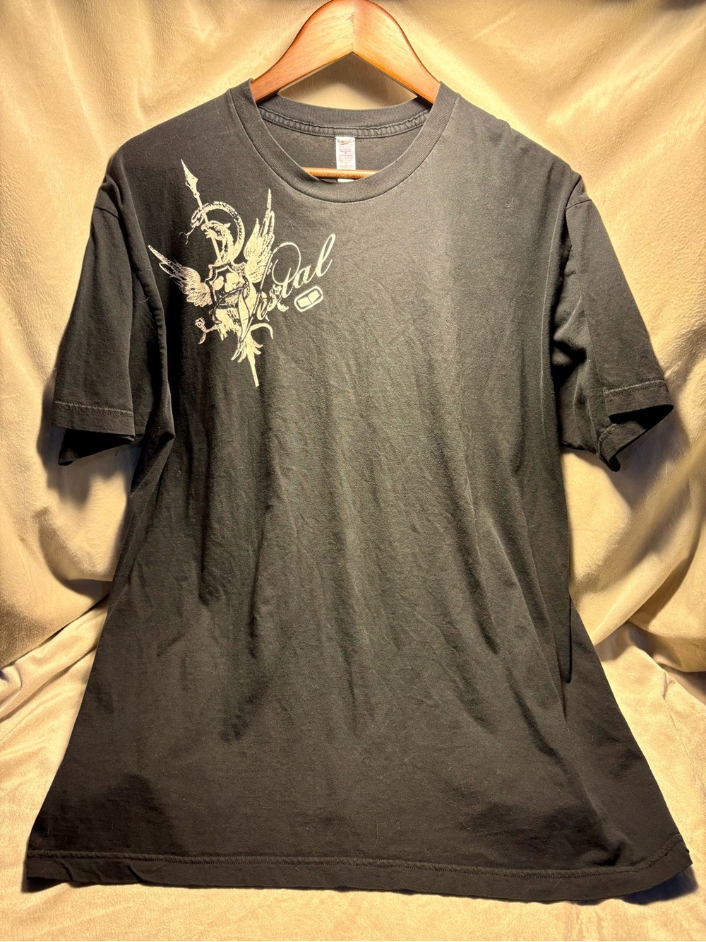 Vestal Black Short Sleeve Graphic Tee with Light Print